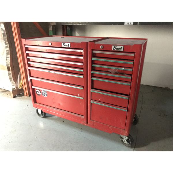 BEACH ROLLING TOOL CABINET AND CONTENTS