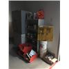 Image 1 : STORAGE CABINETS (1 METAL) AND METAL SHELF UNIT WITH CONTENTS-HARDWARE & MISCELLANEOUS