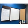 Image 2 : OFFICE WHITEBOARD IN CABINET 4FT X 4FT, 4 SMALL OFFICE TABLES, WALL CLOCK & FRAMED PRINT