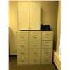 Image 2 : GROUP OF 3 HON GREY METAL 4 DRAWER FILING CABINETS AND WALL MOUNT CABINET