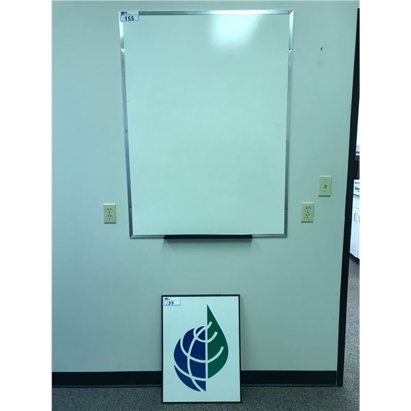 4FT X 3FT OFFICE WHITEBOARD AND FRAMED PRINT