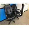 Image 1 : PAIR OF BLACK LEATHER OFFICE CHAIRS