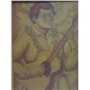 Image 8 : Male with Guitar Artwork, Signed by Artist Nahoolewa, Wood Framed 30"x42"