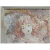 Image 2 : Lounging Lady Artwork, Signed by Artist William Stamper, Wood Framed 30"x22"