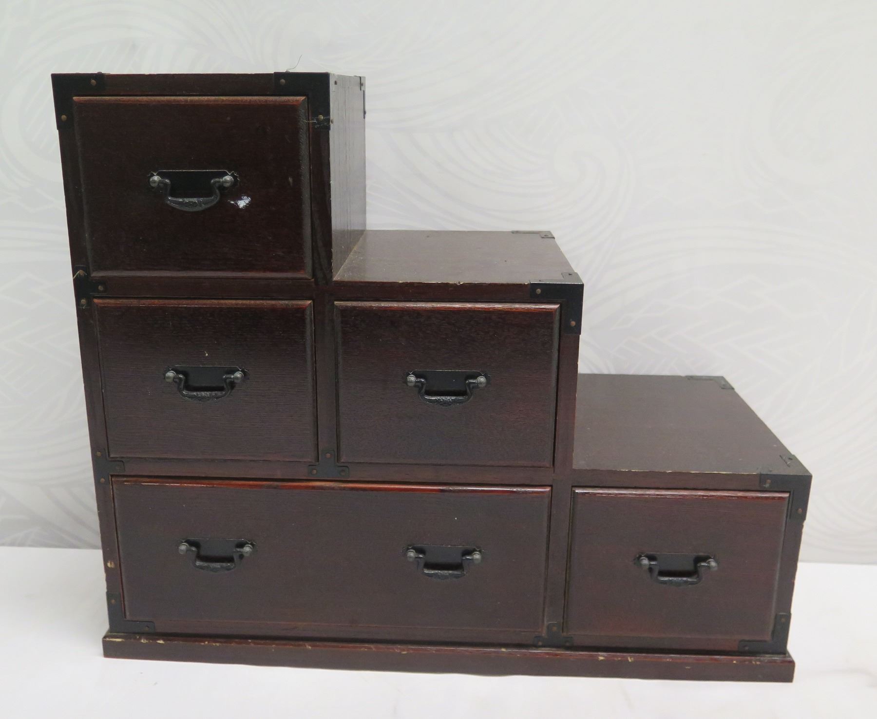 Three Steps Racks Cabinet Wooden 3-Step, 6 Drawer Cabinet 19
