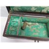 Image 8 : Wooden Jewelry Box w/ Metal Hardware (needs repair) 10"x4"x3.5"H