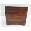 Image 8 : Carved Wooden Box, Signed by Artist 9.5"x6"x5.5"H