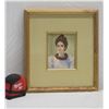 Image 2 : Miniature Portrait of Princess Kaiulani Artwork, by Artist Patric, Framed 10.5"x11.5"