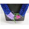 Image 2 : Ribbon Lei w/ Faux Roses & Leaves 34"L