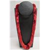 Image 1 : Red Ribbon Lei w/ Tie Close 34"L