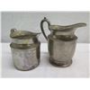 Image 1 : Qty 2 Metal Pitchers: Apollo Sheffield Nickel Silver & Continental Ultraplate, Misc Sizes