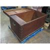 Image 2 : Wooden Chest w/ Metal Hardware & Interior Drawer 48"x24"x27"H