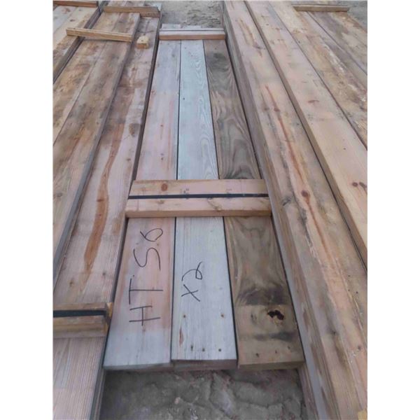 11 Boards : (6) Southern Pine Hardwood 2'' x 8'' x 10' , (5) Spruce 2'' x 