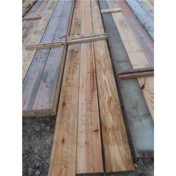 7 Various Boards : (4) Spruce 2'' x 8'' x 20' , (3) Southern Pine