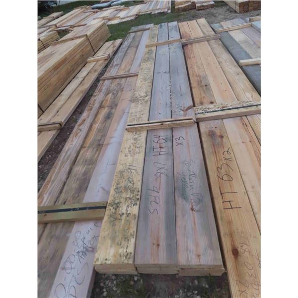 15 Various Boards : (9) Southern Pine Yellow Hardwood 2'' x 8'' 