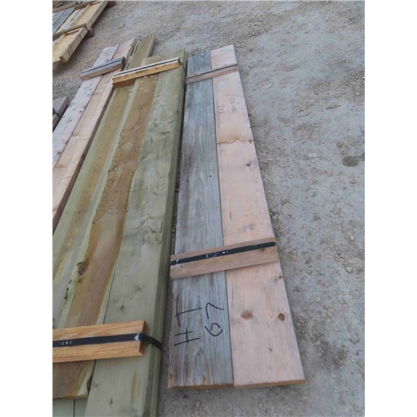 5 Various Boards : (3) Southern Yellow Hardwood 2'' x 8'' x 7' 8'' , 