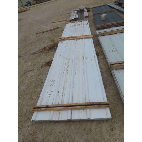 New* 37 Sheets of White Steel Cladding 3' x 14.67' - 1628 Square Feet 