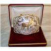 Image 1 : Crumrine Gold & Silver “Bull Elk” Belt Buckle