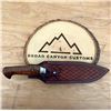 Image 3 : 7" Forged High Carbon Steel Blade Custom Knife with Handmade Sheath by Broad Canyon Customs
