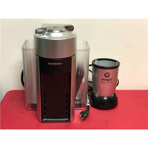 Nespresso coffee machine & magic bullet blender