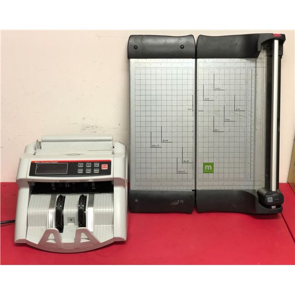 Money tech multi-currency bill counter & paper cutter