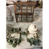 Image 2 : Group of assorted decor items including - decor bird cages, candle holders, etc...