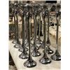 Image 2 : Group of assorted decor items including - tall candle stick holders, lanterns candle holders w/flowe