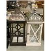 Image 3 : Group of assorted decor items including - approx. 10 candle lanterns & 1 tall, candle holders, & lan