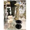 Image 4 : Group of assorted decor items including - various candle stick holders, flower pot, etc...