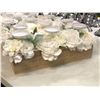 Image 2 : Large group of assorted decorative wedding/decor flower based candle holders