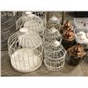 Image 3 : Group of assorted decor items including - decor bird cages, mini lantern candle holders, etc...