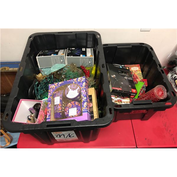 Lot of misc items including holiday lights, reef, bath collection kit, candle, body wash, etc...