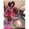 Image 3 : Group of kids toys including - barbies, my little pony, helmet, toy barbie car, etc...