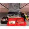 Image 3 : Group of misc tools including - Ratcheting driver & bit set, Milwaukee drill set, root Matic, etc...