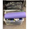 Image 1 : Group of misc items including - yoga mats, coleman cooler, inflatable rafts, blow up bed, etc...