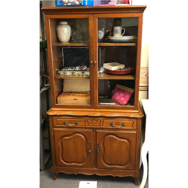 Large wooden cabinet approx. 66in H 36in L