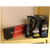Image 1 : Lot of misc car items including - Ultimate wax, Ultimate polish, 7 in. rear view mirror monitor, scr