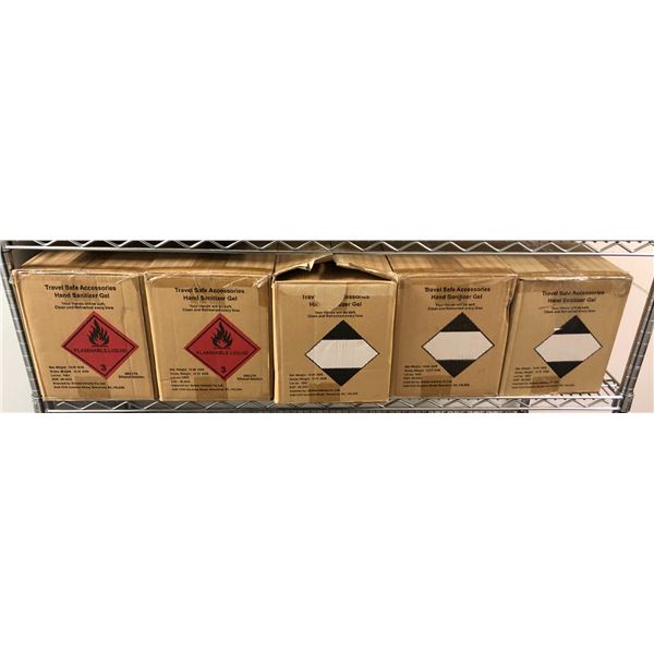 Group of 5 new in box hand sanitizer gel (12 per box)