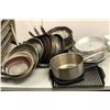 Image 1 : Group of assorted pans, pot, grill, etc...