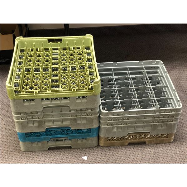 Group of 7 Dishwashing rack - compartment glass