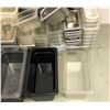 Image 5 : Group of misc hot/cold commercial storage pans, lids, etc...