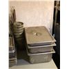 Image 4 : Group of stainless steel steam table pans w/lids, colanders