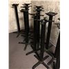 Image 4 : Group of restaurant-grade tables & stands  (approx. 12 bases, approx. 9 table tops) (large tables 85
