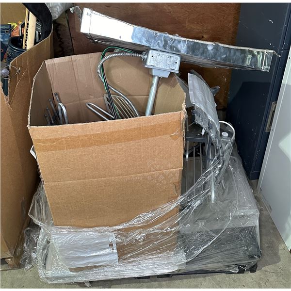 Pallet lot of misc items including - various set dec used electronic boards, antenna, etc...