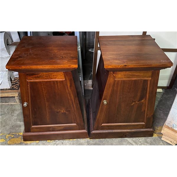 Matching side tables w/storage (approx. 31in H 21.5 L 16in D