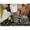 Image 4 : Large shelf lot of assorted, lamps, lights, glass light, etc...