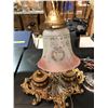 Image 3 : Art Deco Diana Lady Lamp in Brass &  Antique Victorian Gooseneck Desk Lamp with Brass Inkwells
