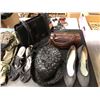 Image 3 : Group of misc items including - purses, hats, shoes, etc...
