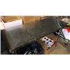 Image 2 : Steel top industrial metal table (60in L x 24in D x 36.5in H)