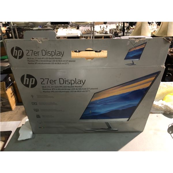 HP 27in display IPS backlit monitor